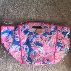 Lilly Pulitzer beverage tote and bottle opener